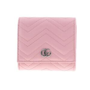 GUCCI GG Marmont Tri fold Wallet Pink